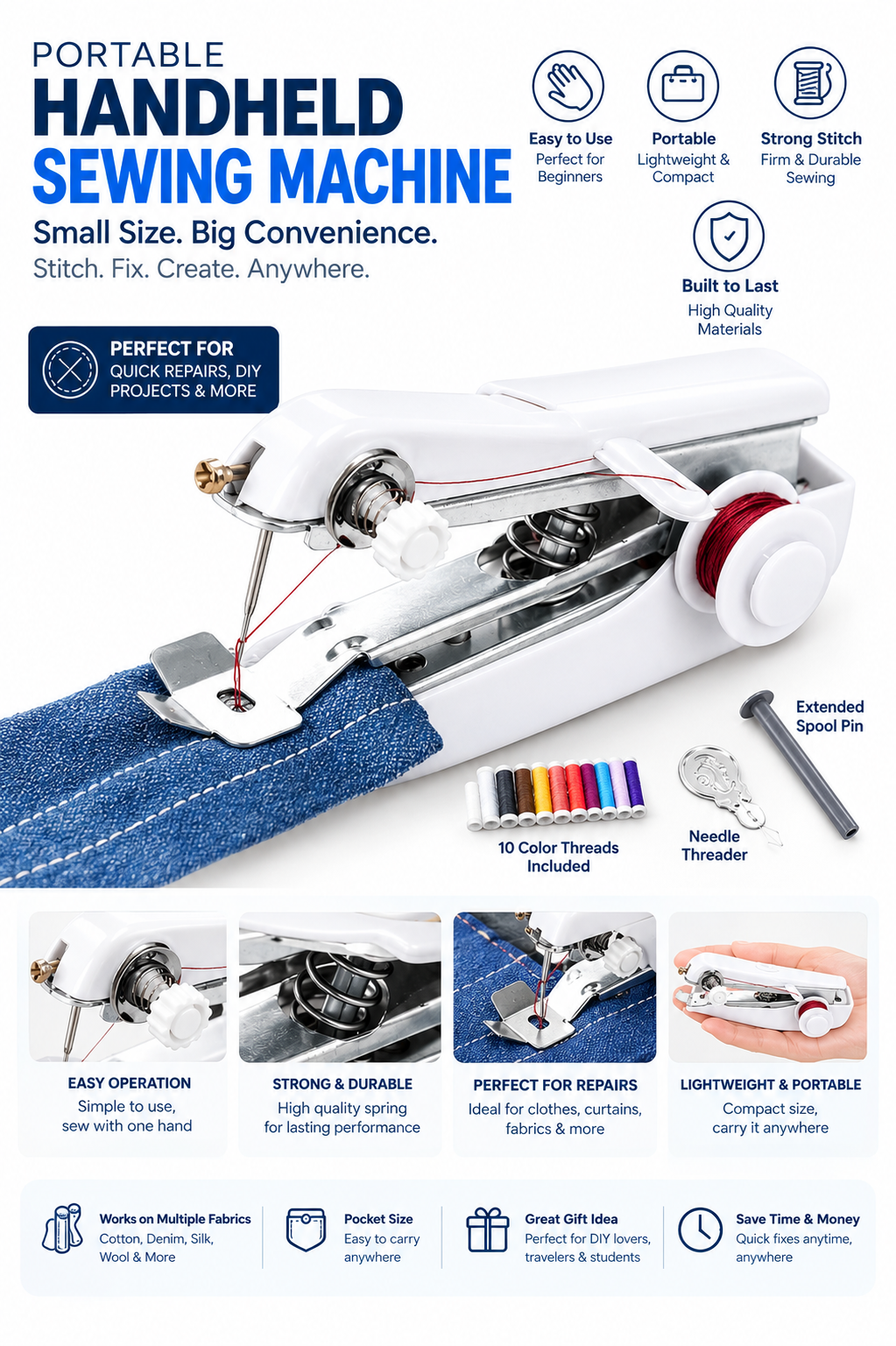 Portable Manual Mini Sewing Machine